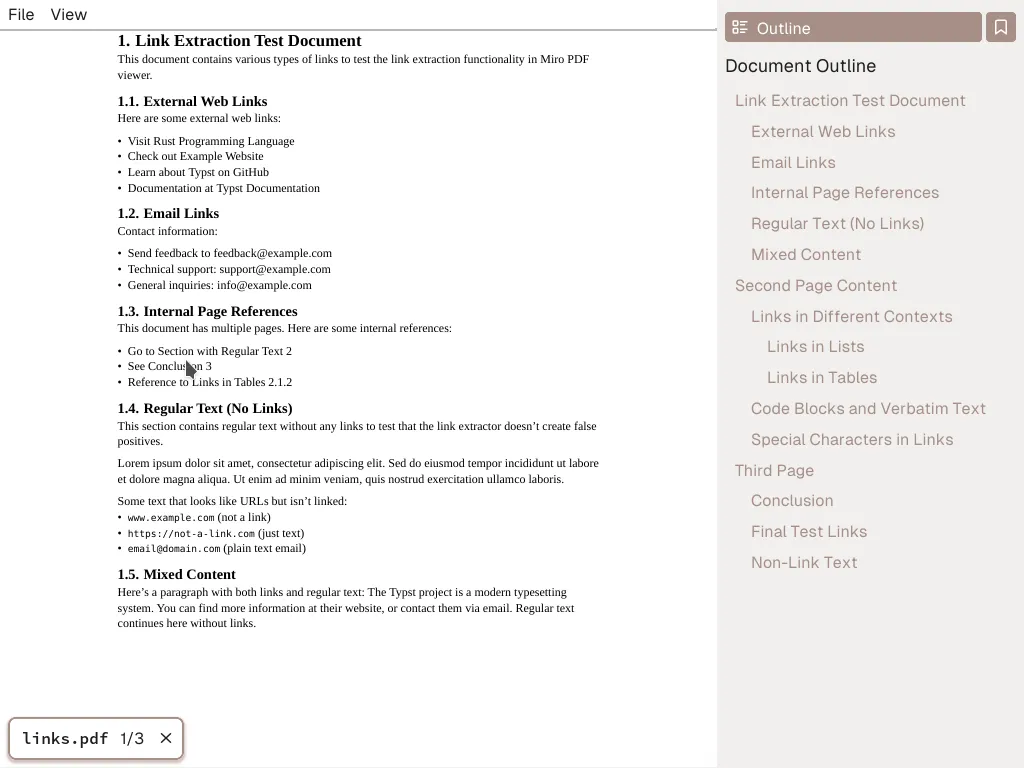 A screenshot of the PDF reader